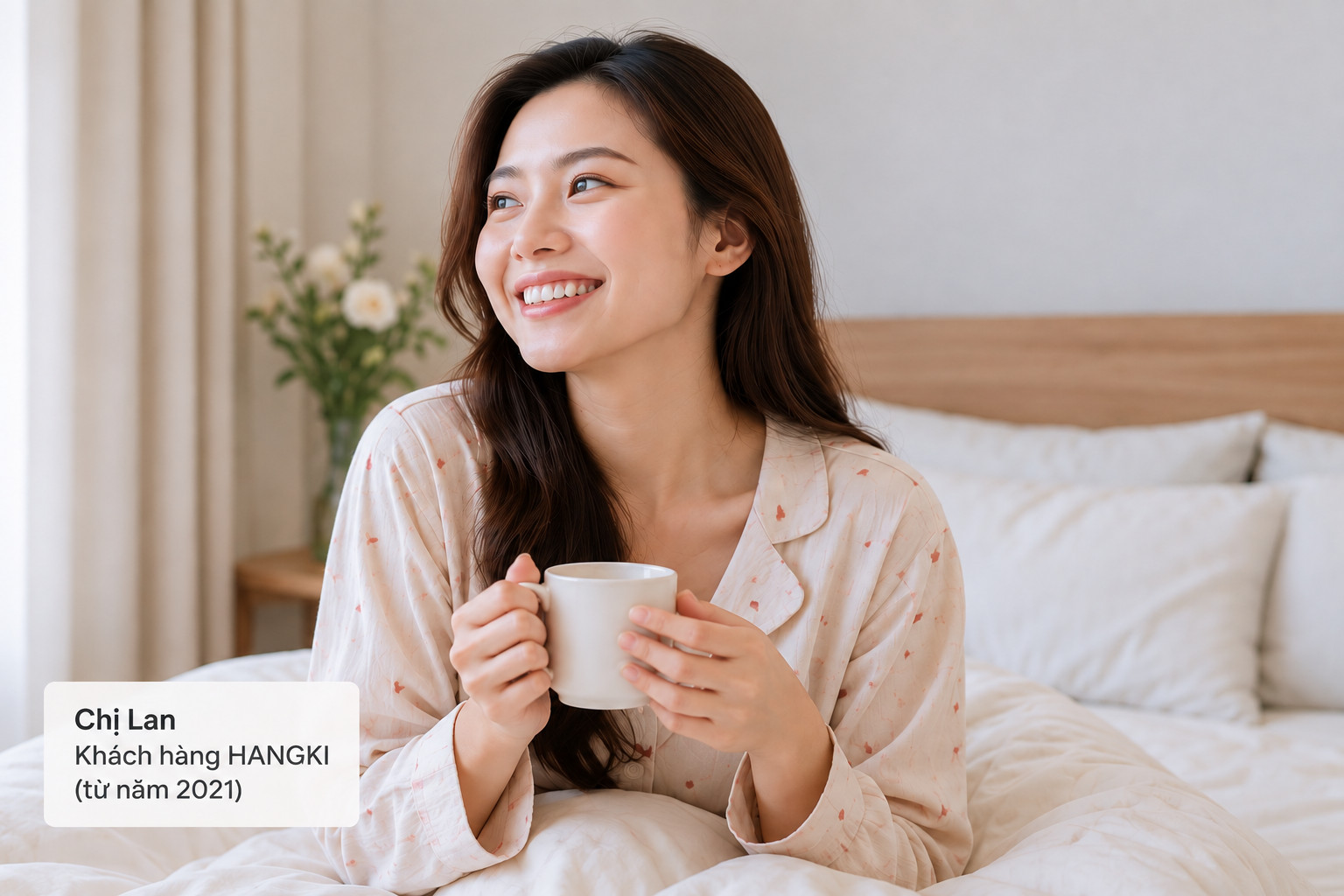 Mua đồ ngủ ở HANGKI nhiều năm, giờ cả nhà đều quen rồi