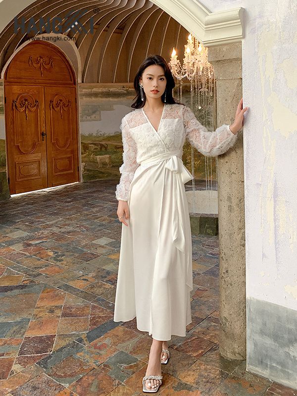 VCHG46 - Choàng Ngủ Lụa Dài Hoa Hồng