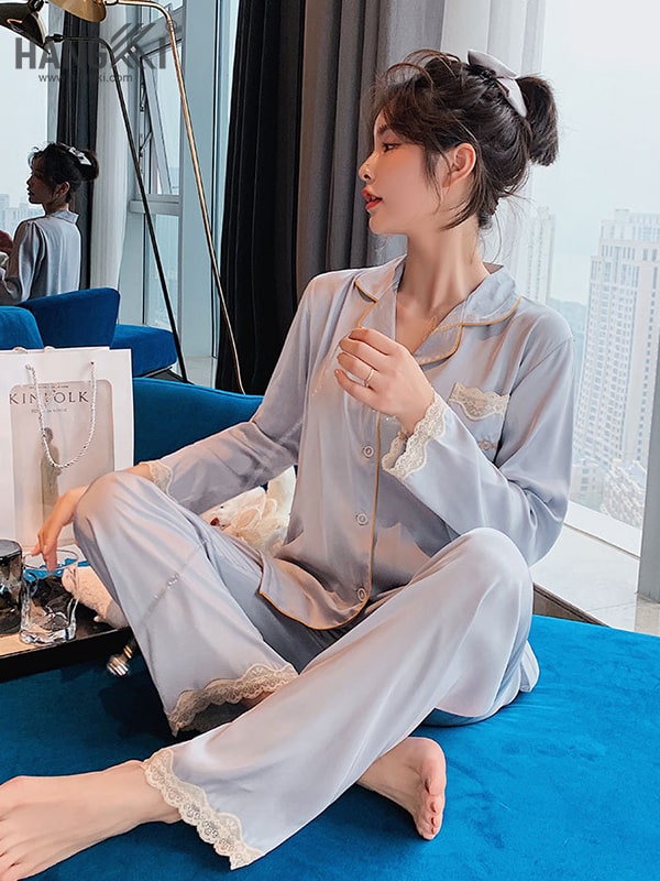 DD225 – Đồ Bộ Pijama Dài Tay Nữ