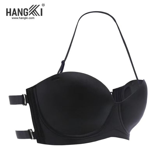 Áo ngực đen không dây có dây đeo cổ tháo rời thương hiệu Hangki