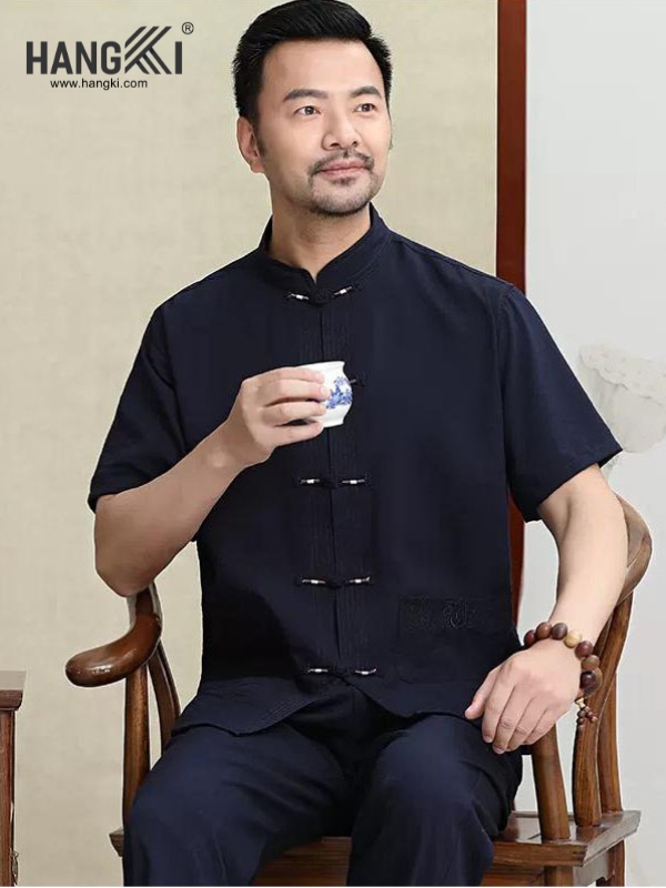 TC54 - Bộ Cổ Tàu Nam Tay Cộc Quần Dài