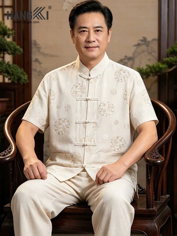 TC56 - Bộ Cổ Tàu Nam Tay Cộc Quần Dài