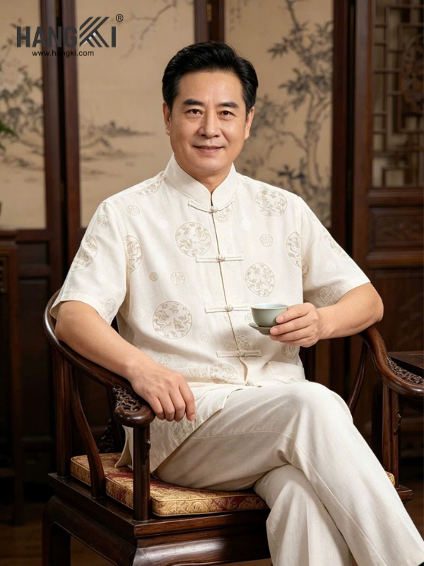 TC56 - Bộ Cổ Tàu Nam Tay Cộc Quần Dài