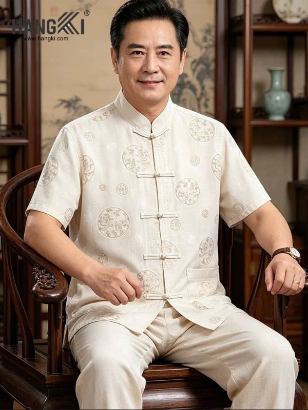 TC56 - Bộ Cổ Tàu Nam Tay Cộc Quần Dài