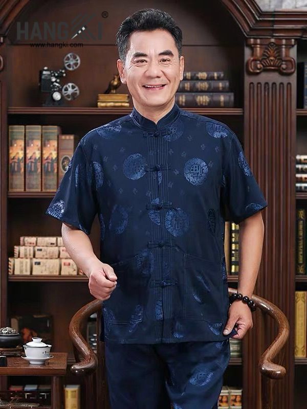 TC90 - Bộ Cổ Tàu Nam Tay Cộc Quần Dài
