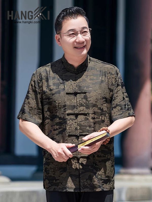 TC94 - Bộ Cổ Tàu Nam Tay Cộc Quần Dài