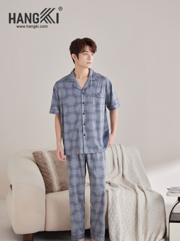 TC100 - Đồ Ngủ Pijama Nam Tay Cộc Quần Dài&nbsp;Cotton
