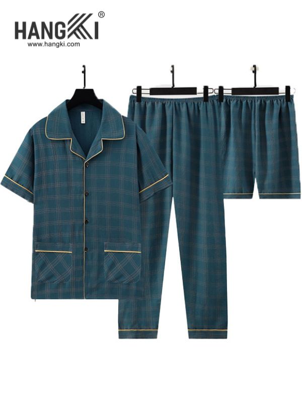 TC101 - Đồ Ngủ Pijama Nam Tay Cộc Quần Dài&nbsp;Cotton