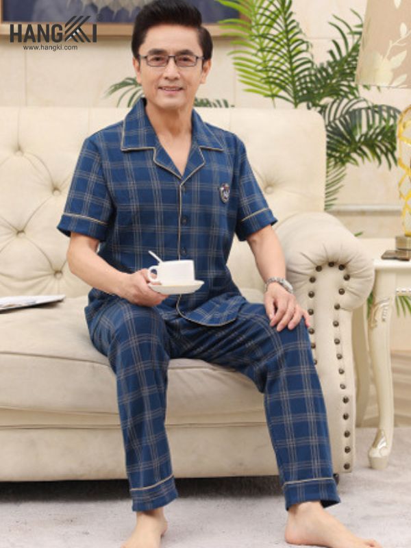 TC35 - Đồ Ngủ Pijama Nam Tay Cộc Quần Dài&nbsp;Cotton
