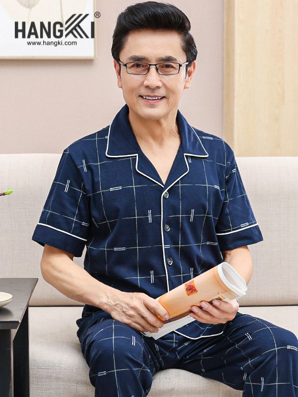 TC63 - Đồ Ngủ Pijama Nam Tay Cộc Quần Dài&nbsp;Cotton