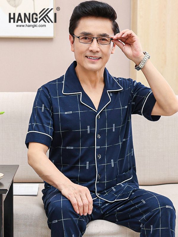 TC63 - Đồ Ngủ Pijama Nam Tay Cộc Quần Dài&nbsp;Cotton