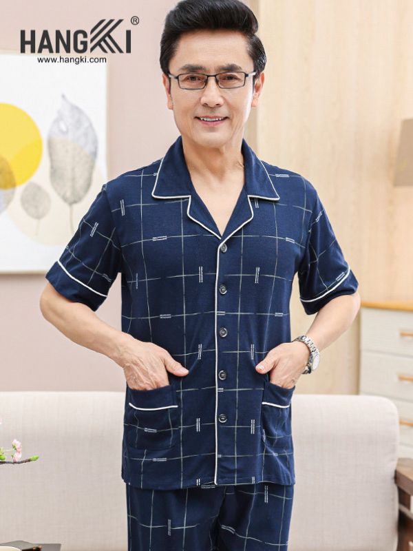 TC63 - Đồ Ngủ Pijama Nam Tay Cộc Quần Dài&nbsp;Cotton