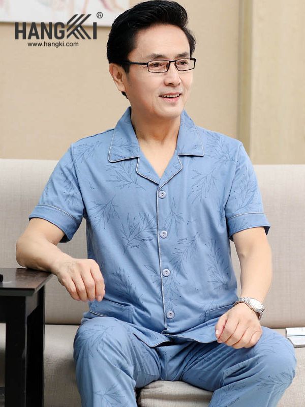 TC64 - Đồ Ngủ Pijama Nam Tay Cộc Quần Dài&nbsp;Cotton