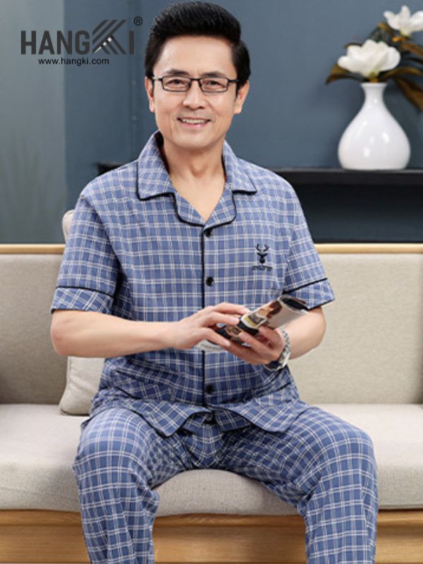 TC67 - Đồ Ngủ Pijama Nam Tay Cộc Quần Dài&nbsp;Cotton