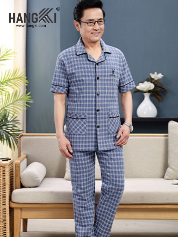 TC67 - Đồ Ngủ Pijama Nam Tay Cộc Quần Dài&nbsp;Cotton