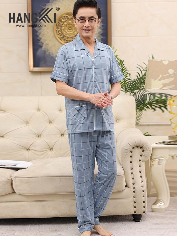 TC68 - Đồ Ngủ Pijama Nam Tay Cộc Quần Dài&nbsp;Cotton