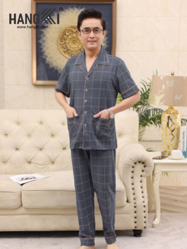 TC70 - Đồ Ngủ Pijama Nam Tay Cộc Quần Dài&nbsp;Cotton