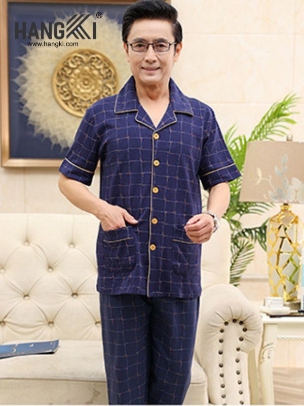 TC71 - Đồ Ngủ Pijama Nam Tay Cộc Quần Dài&nbsp;Cotton