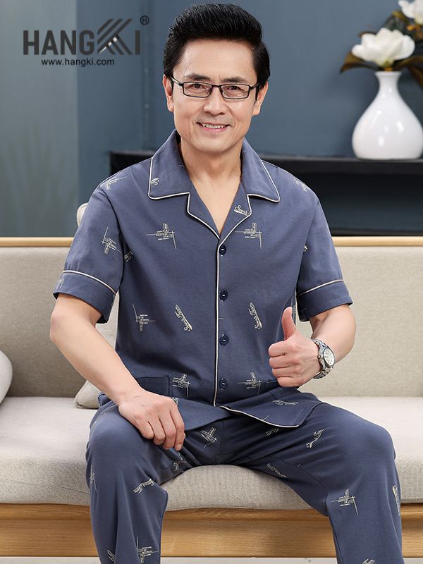 TC75 - Đồ Ngủ Pijama Nam Tay Cộc Quần Dài&nbsp;Cotton