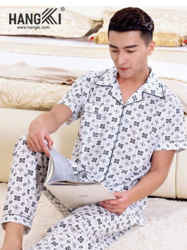 TC78 - Đồ Ngủ Pijama Nam Tay Cộc Quần Dài&nbsp;Cotton