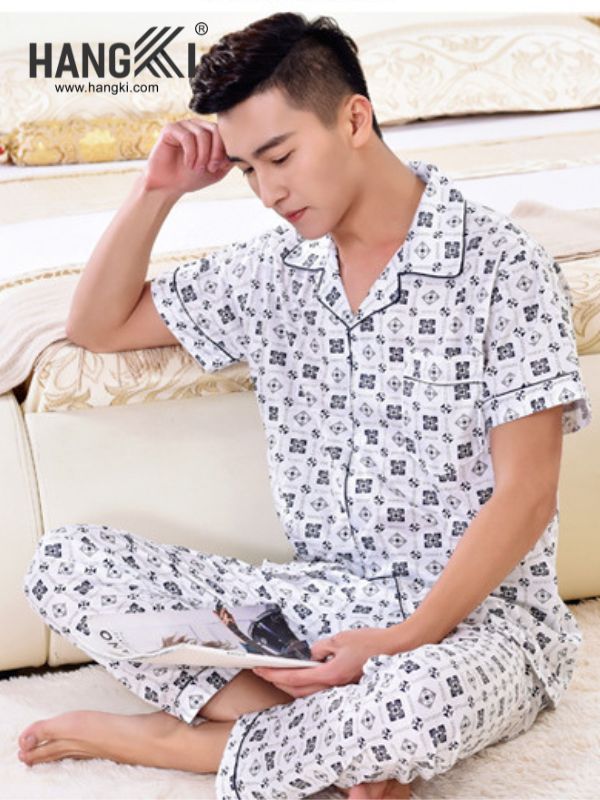 TC78 - Đồ Ngủ Pijama Nam Tay Cộc Quần Dài&nbsp;Cotton
