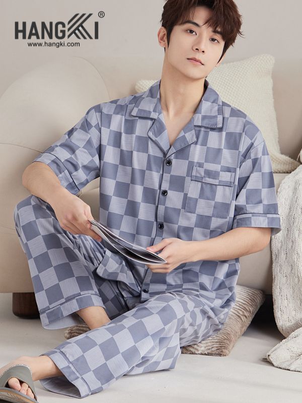 TC99 - Đồ Ngủ Pijama Nam Tay Cộc Quần Dài&nbsp;Cotton