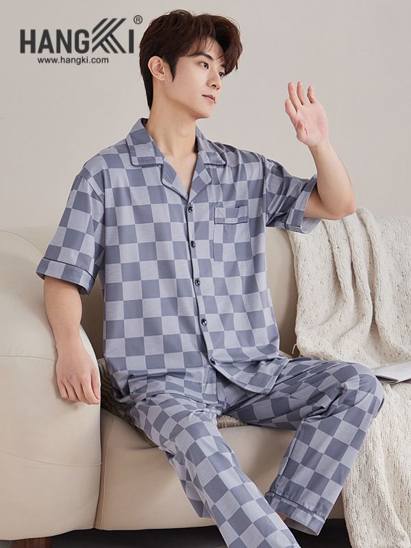 TC99 - Đồ Ngủ Pijama Nam Tay Cộc Quần Dài&nbsp;Cotton