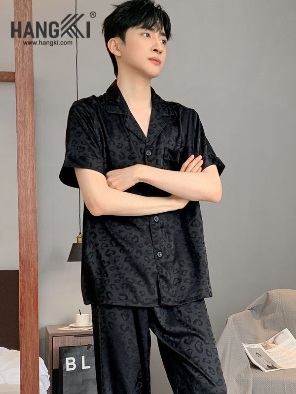TC01 - Đồ Ngủ Pijama Nam Tay Cộc Quần Dài Lụa