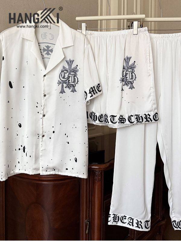 TC133 - Đồ Ngủ Pijama Nam Tay Cộc Quần Dài Lụa