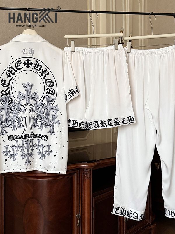 TC133 - Đồ Ngủ Pijama Nam Tay Cộc Quần Dài Lụa