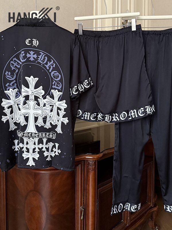 TC133 - Đồ Ngủ Pijama Nam Tay Cộc Quần Dài Lụa