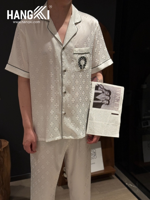 TC134 - Đồ Ngủ Pijama Nam Tay Cộc Quần Dài Lụa