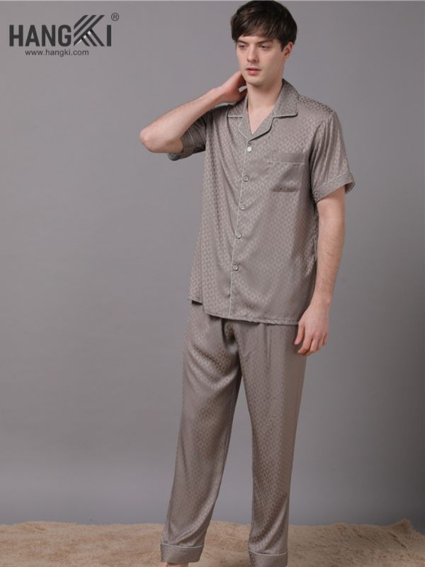 TC14 - Đồ Ngủ Pijama Nam Tay Cộc Quần Dài Lụa