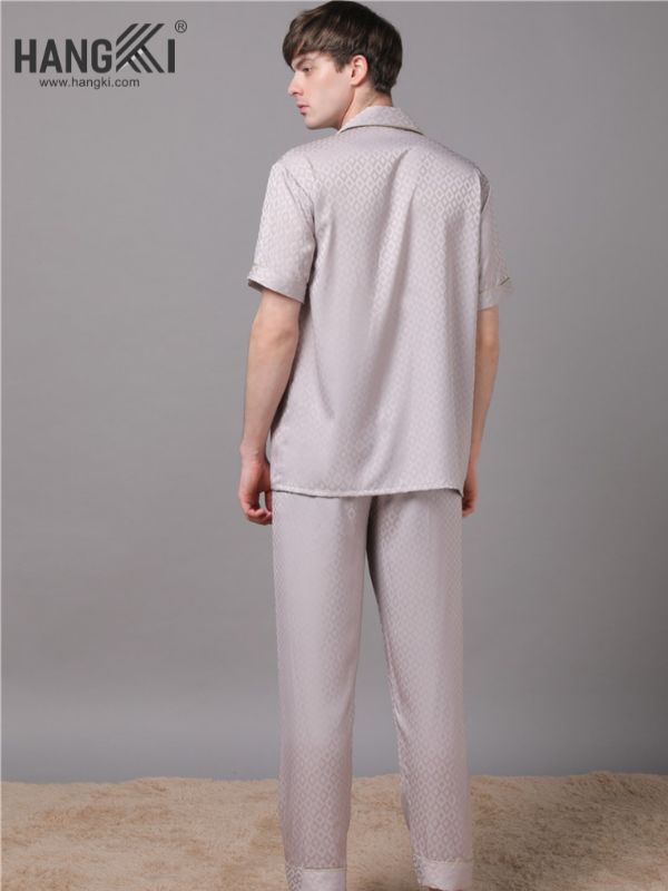 TC14 - Đồ Ngủ Pijama Nam Tay Cộc Quần Dài Lụa
