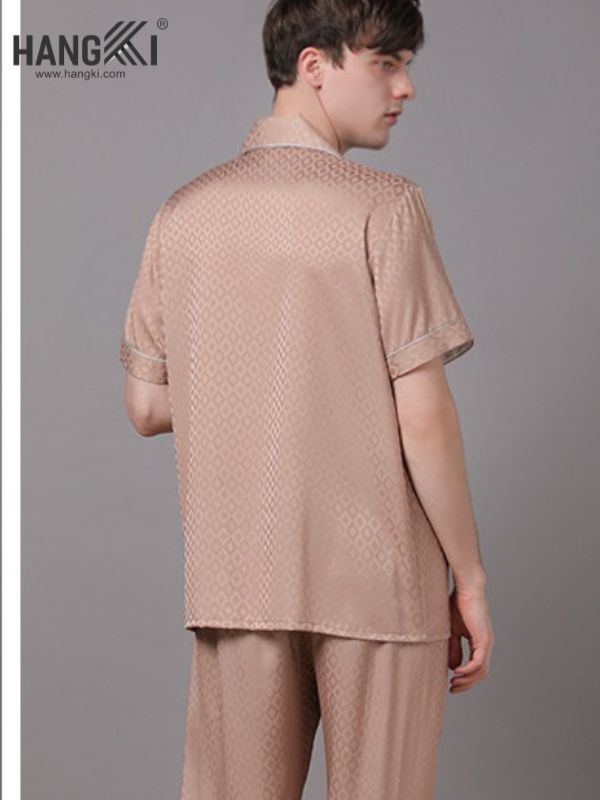 TC14 - Đồ Ngủ Pijama Nam Tay Cộc Quần Dài Lụa