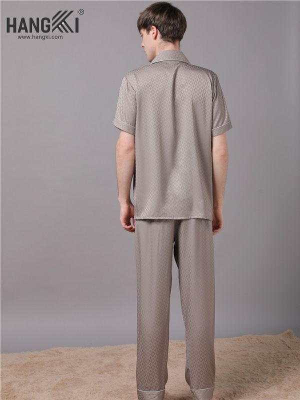 TC14 - Đồ Ngủ Pijama Nam Tay Cộc Quần Dài Lụa