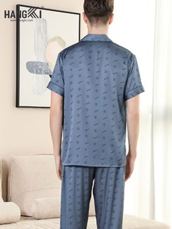 TC21 - Đồ Ngủ Pijama Nam Tay Cộc Quần Dài Lụa