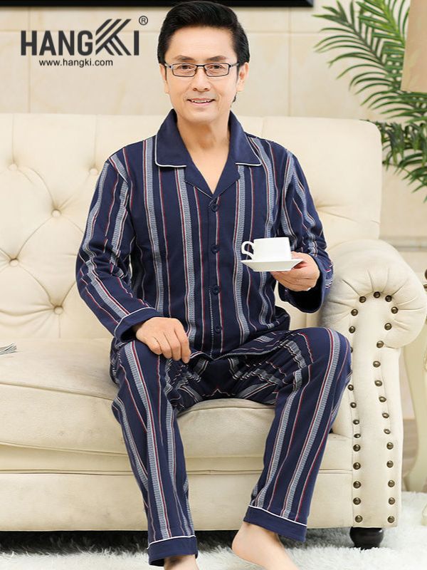 TD120 - Đồ Ngủ Pijama Nam Tay Dài Quần Dài Cotton