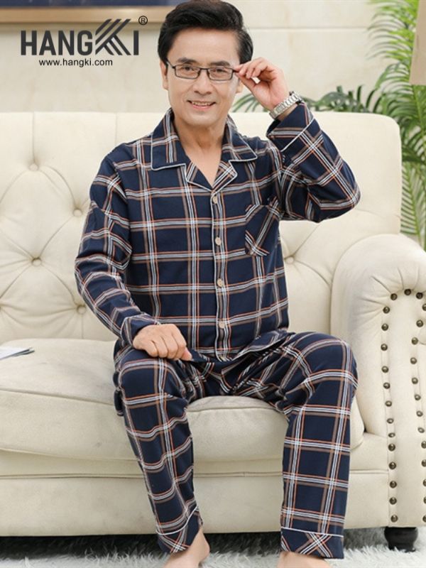 TD127 - Đồ Ngủ Pijama Nam Tay Dài Quần Dài Cotton