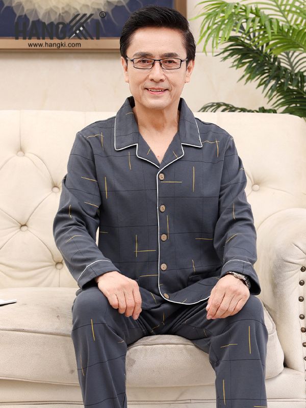 TD128 - Đồ Ngủ Pijama Nam Tay Dài Quần Dài Cotton