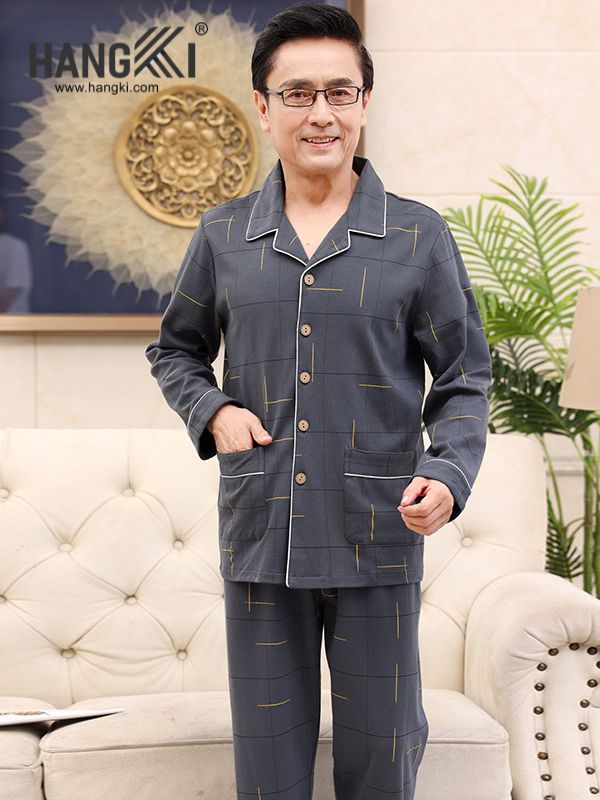TD128 - Đồ Ngủ Pijama Nam Tay Dài Quần Dài Cotton