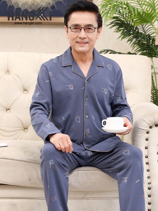 TD170 - Đồ Ngủ Pijama Nam Tay Dài Quần Dài Cotton