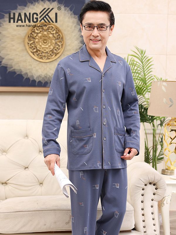 TD170 - Đồ Ngủ Pijama Nam Tay Dài Quần Dài Cotton
