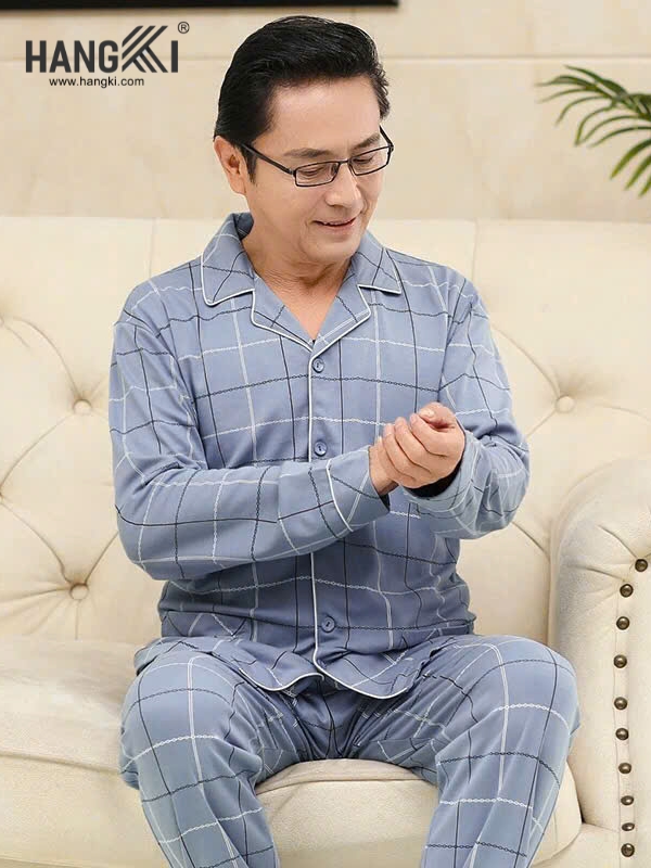 TD171 - Đồ Ngủ Pijama Nam Tay Dài Quần Dài Cotton