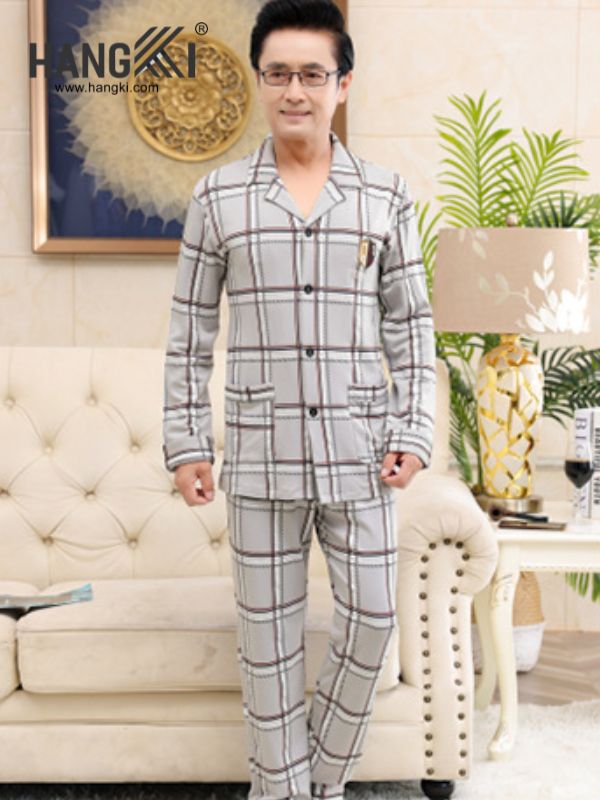 TD173 - Đồ Ngủ Pijama Nam Tay Dài Quần Dài Cotton