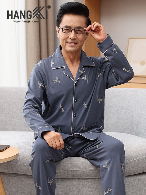 TD180 - Đồ Ngủ Pijama Nam Tay Dài Quần Dài Cotton