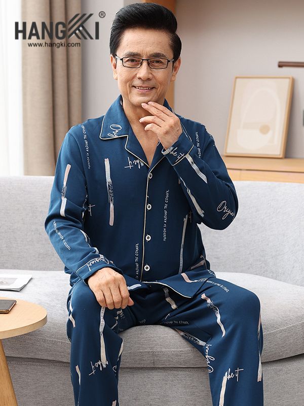 TD183 - Đồ Ngủ Pijama Nam Tay Dài Quần Dài Cotton