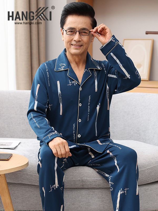 TD183 - Đồ Ngủ Pijama Nam Tay Dài Quần Dài Cotton