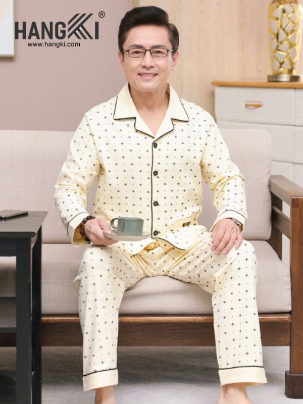 TD189 - Đồ Ngủ Pijama Nam Tay Dài Quần Dài Cotton