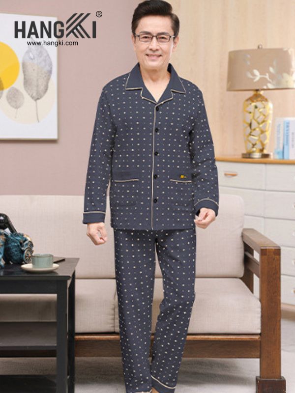 TD189 - Đồ Ngủ Pijama Nam Tay Dài Quần Dài Cotton
